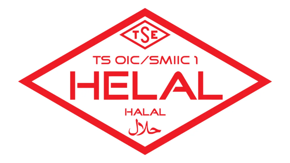 TS OIC/SMIIC 1 Helal Sertifikası logosu, TSE tarafından verilen helal belgelendirmesini simgeliyor.